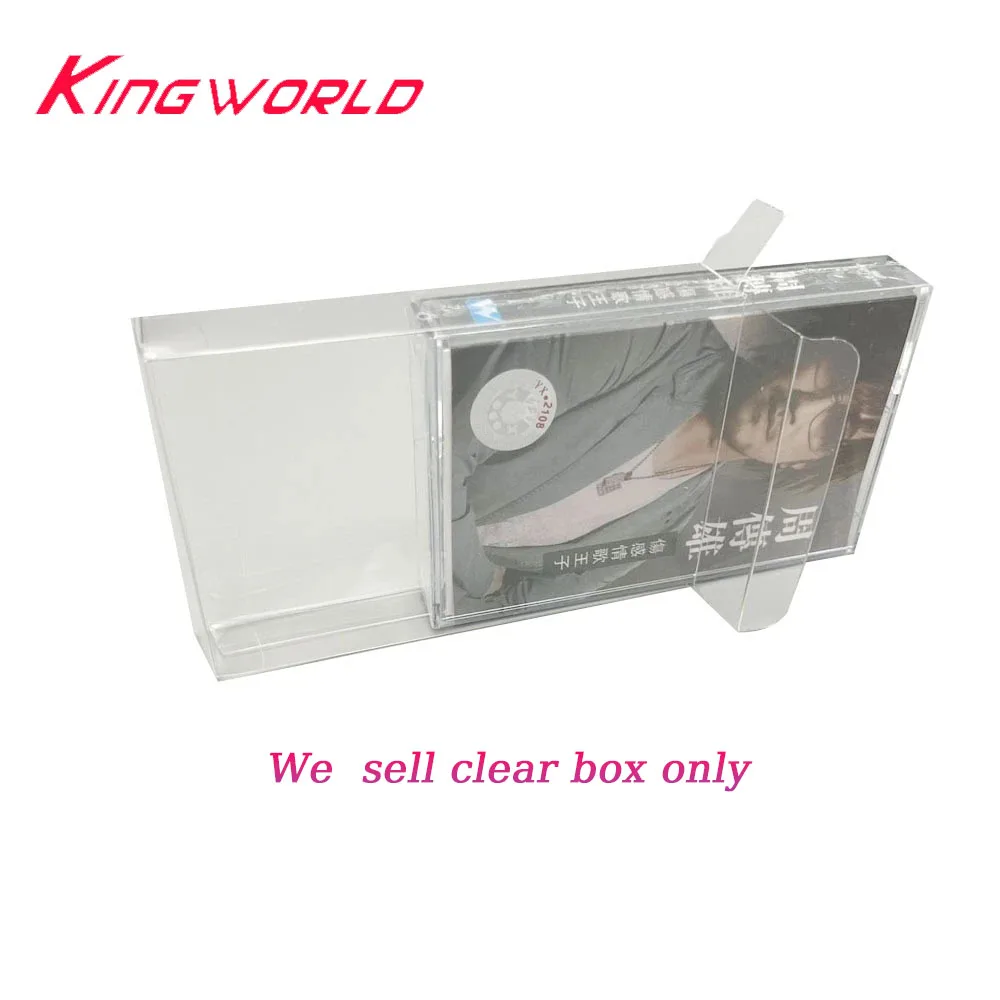 Transparent protective PET cover Collection protection box for tape album box, clear display storage box