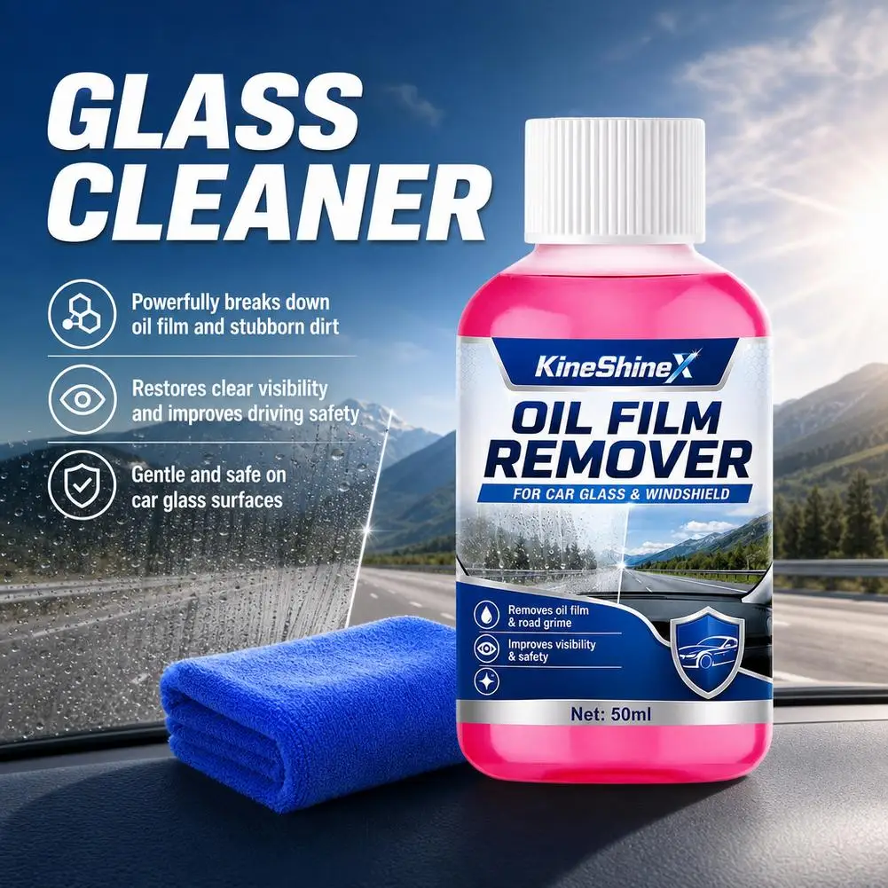 Car Glass Oil Film Remover Windshield Cleaner Powerful Oil Film And Water Stain Remover Car Cleaning Maintenance Water Repellent