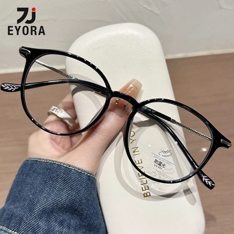 

Очки для чтения EYORA Comfortable TR90 овальной формы для женщин, фотохромные, с защитой от синего света, оптические линзы с диоптриями