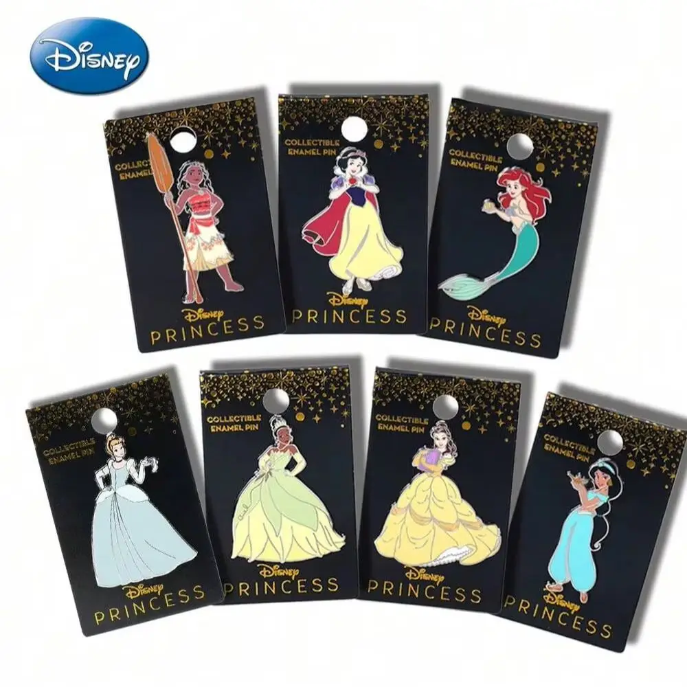 1 Stück offiziell lizenzierte Disney-Sammlerbrosche aus Emaille mit Prinzessinnen-Motiv, exquisites, süßes kleines Geschenk, modisches Accessoire – Detail 4
