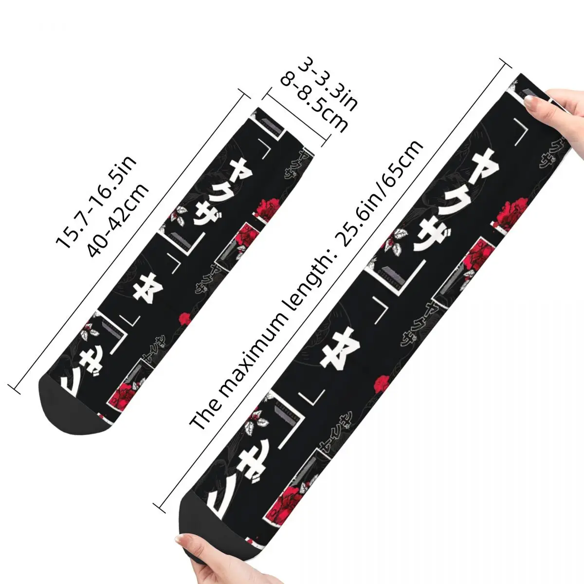 Funny Men's Socks Japanese Streetwear Yakuza Vintage Hip Hop Crazy Crew Sock Gift Pattern Printed