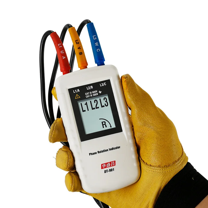 Imagem -03 - Phase Meter Trifásico Decodificação Detector Atual Fase Sequência Indicador de Direção Dt-901