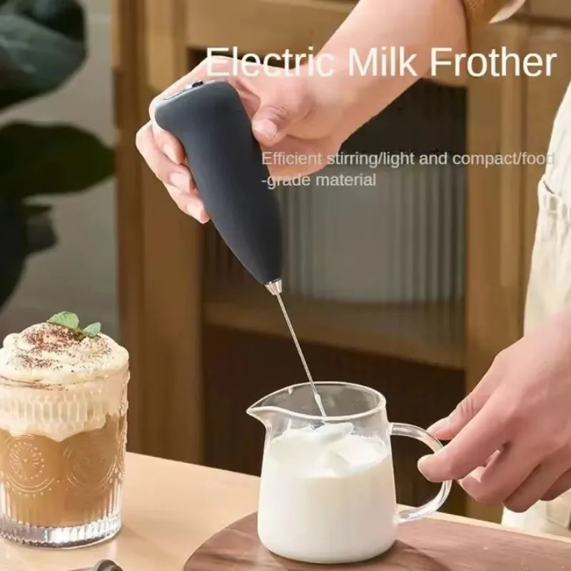MINI Milk Frother USB Rechargeable 3 Speeds Foam Maker Coffee Whisk Mixer Electric Handle Blender Egg Beater - view 4