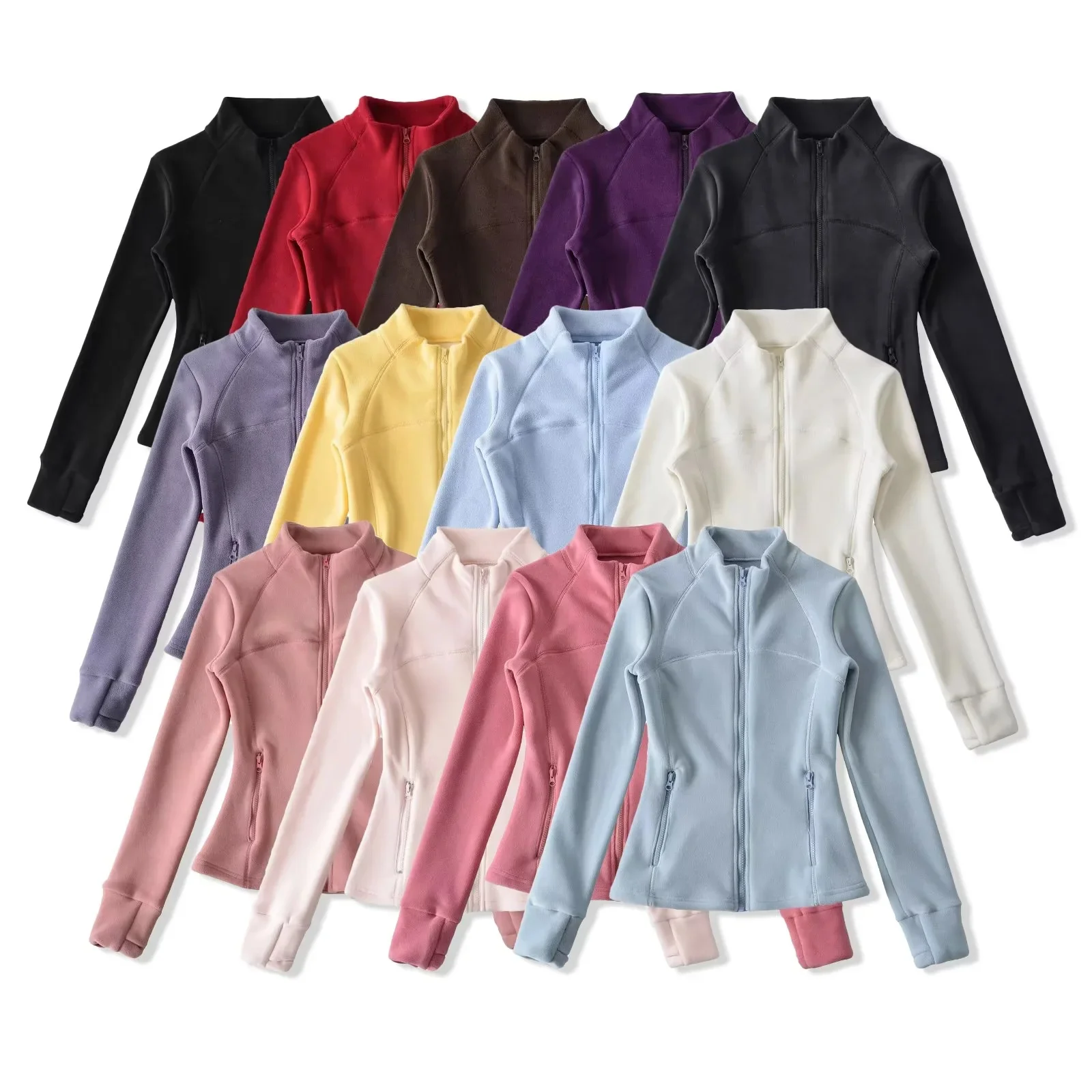 Sudadera con capucha forrada de Fce para mujer, ropa interior ajustada con cuello levantado, abrigo ortopé cálido con cremallera para otoño e invierno