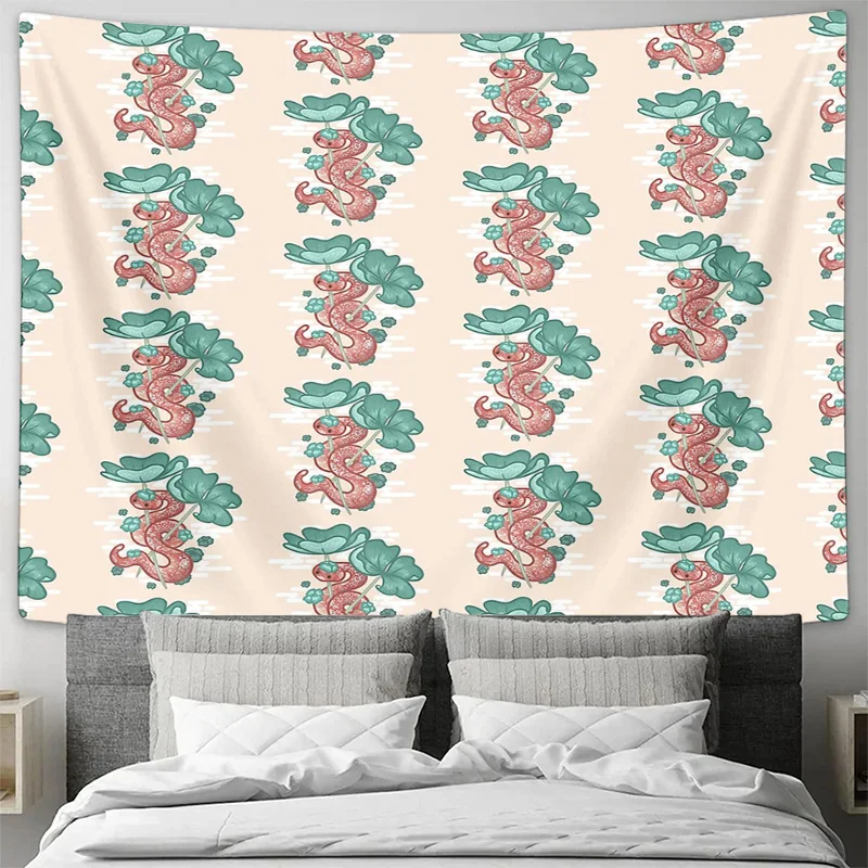 Ocean Wave Tapestry Mermaid Wall Hanging Aesthetic Room Decor Beach Sea Coastal Vibes Home Decor Gift Living Room Bedroom Decora view 3