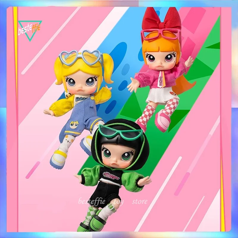 

Pop Mart The Power Puff Girls Series Movable Dolls Blind Box Cute Huahua Maomao Paopao Figurine Model Collection Child Toys Gift