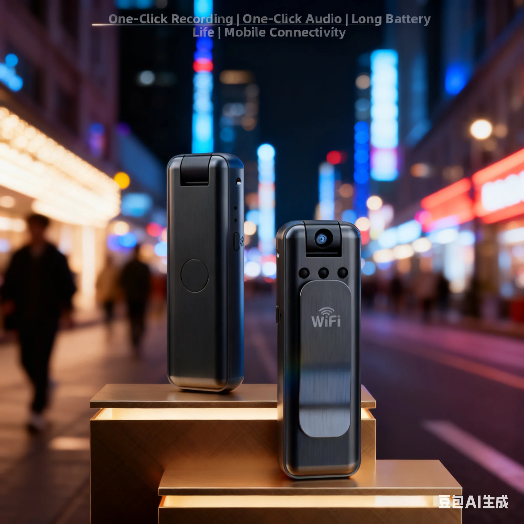 كاميرا رياضية عالية الدقة لاسلكية تعمل بالواي فاي ومسجل كاميرا مثبت على الصدر مع تسجيل فيديو لملحقات كاميرا الجسم الاحترافية/الراكب #1