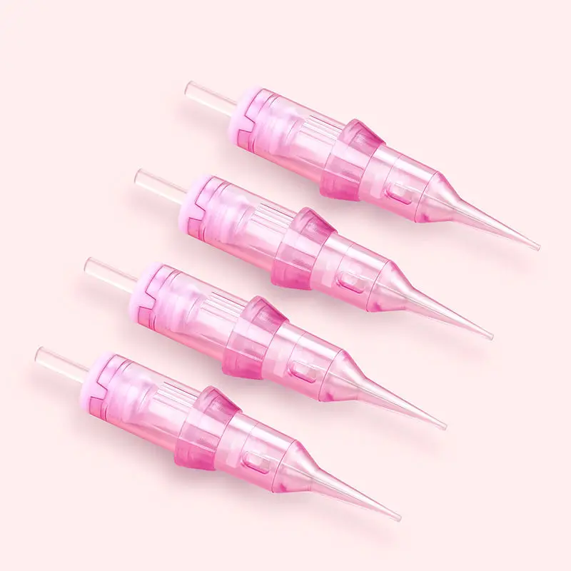 

10PCS Disposable Pink Tattoo Cartridges Needles for Tattoo Machine Pen Permanent Makeup RL RS Microblading Cartridges