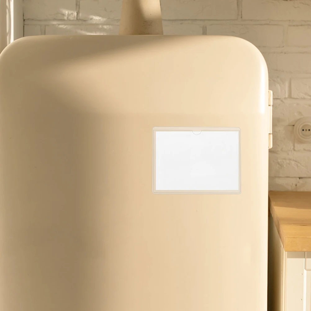 

5Pcs Self-Adhesive Index Card Pockets Clear Plastic Holders for Business Cards Label Covers Protective Sleeves for Office