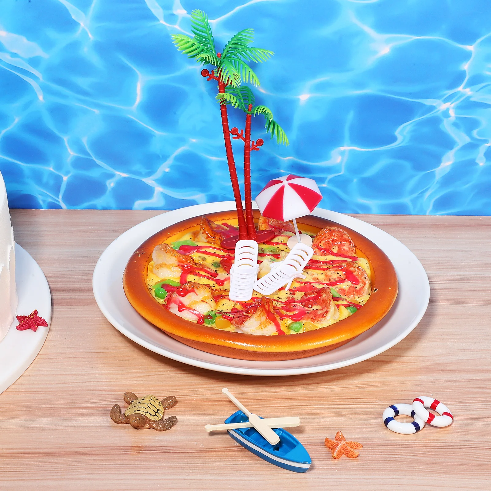 

10pcs Themed Decorations Ocean Diy Decorating Kit For Diy Cake Ornaments Party Birthday Shower Cake Supplies