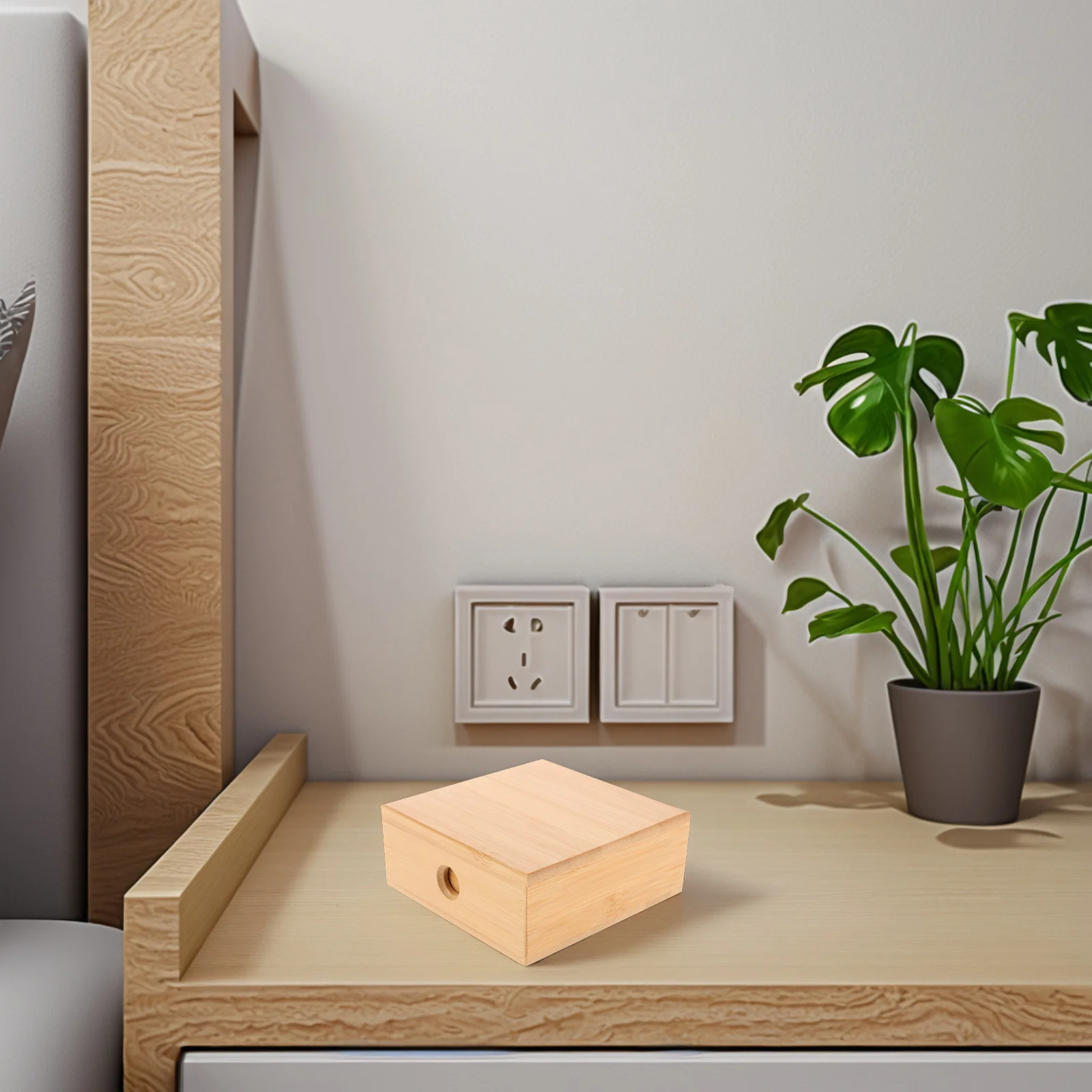 

Wooden Jewelry Box Bamboo Trinket Keepsake Organizer for Bedroom Living Room Office Elegant Vintage Storage Case