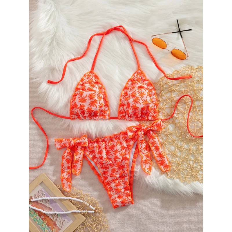 جديد الأزهار إبرة لينة التفاف تكدرت الرقبة الرسن التعادل أنيقة حزب بيكيني مجموعة