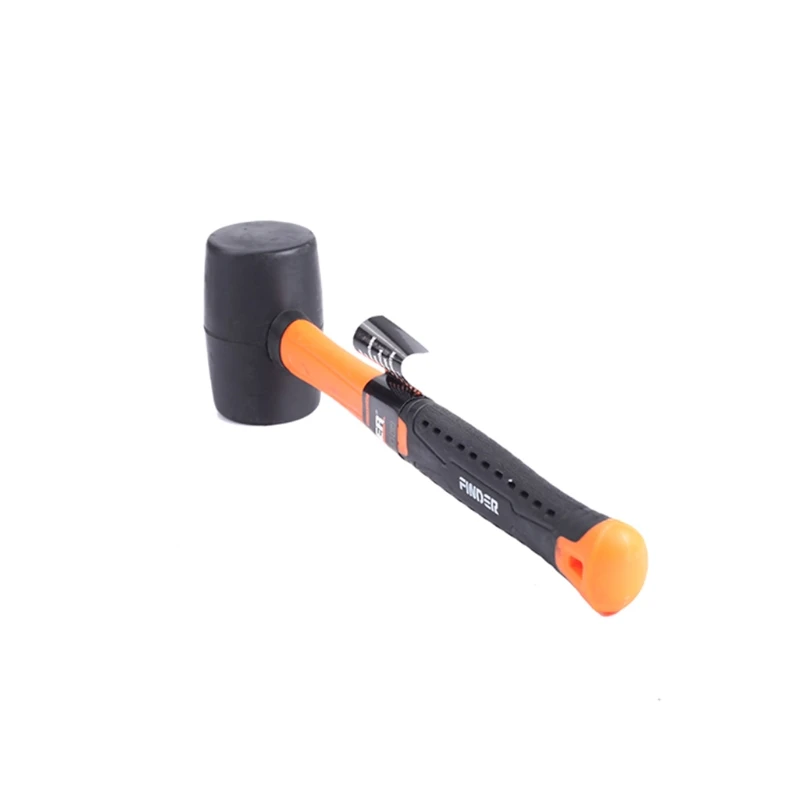 Rubber Mallet Hammer for Head Fiberglass Handle Rubber Grip for Flooring Woodworking Ergonomic Grip Handle Durable Soft