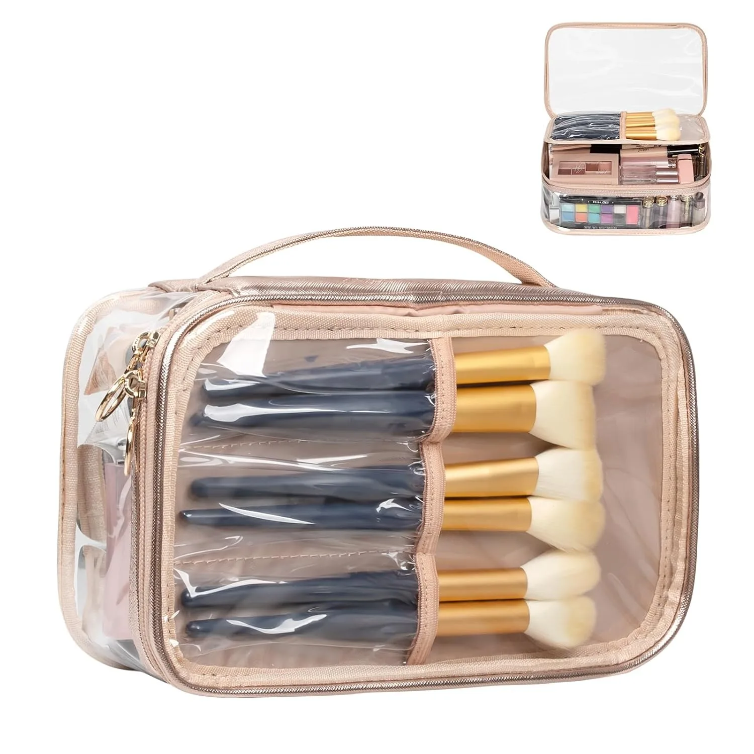 

Small Cosmetic Bag,Portable Cute Travel Makeup Bag for Women and girls Makeup Brush Organizer cosmetics Pouch Bags