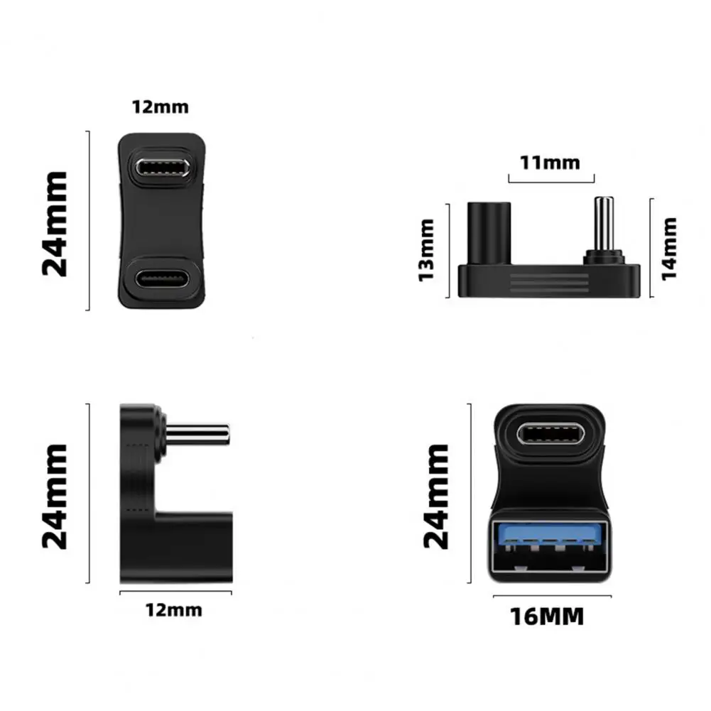 Type-c Adapter Usb C Adapter High Speed 100w Type-c Otg Adapter for 4k Resolution 10gbps Data Transfer U Shape 180 for Steam