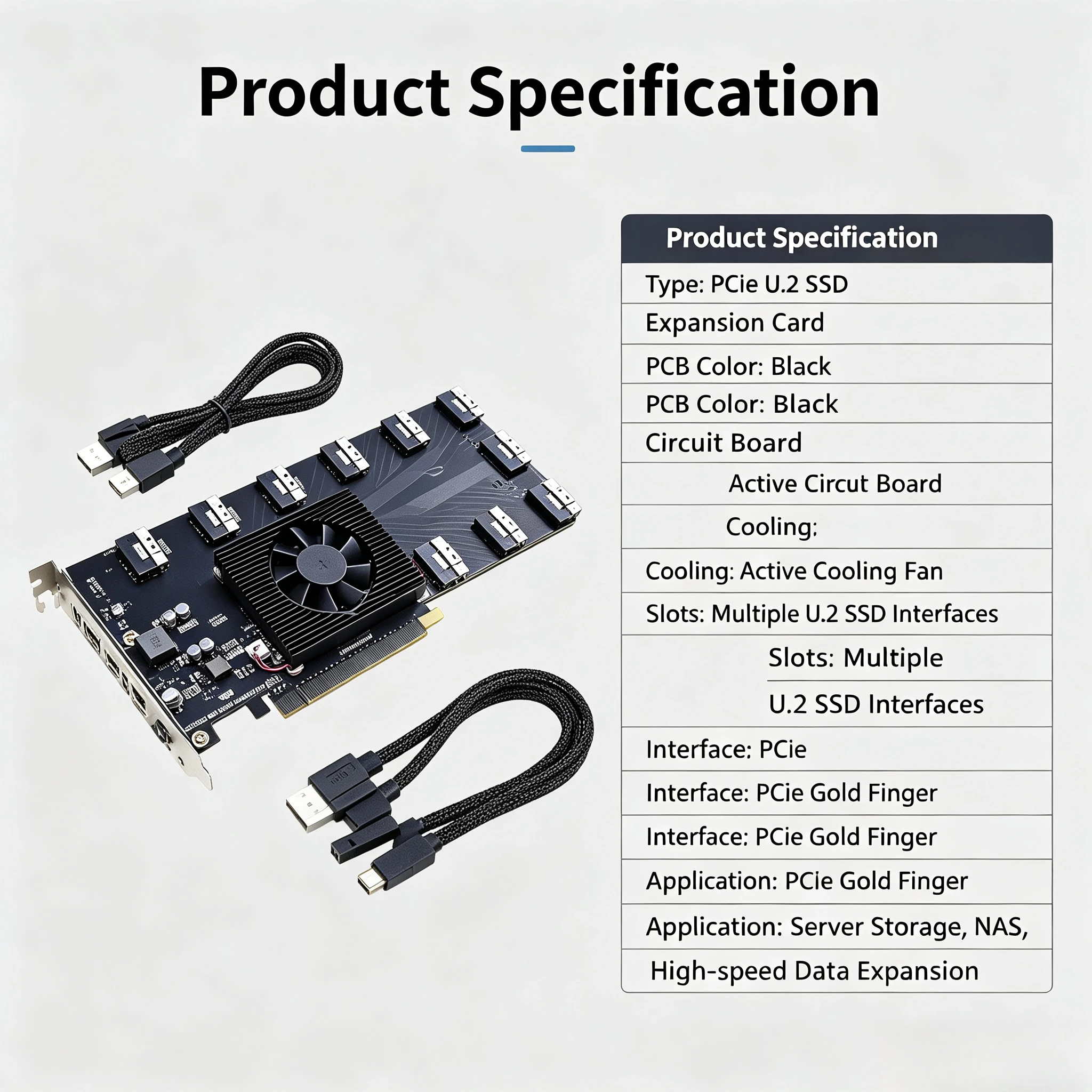 PLX88096 PCIe 4.0 Expansion Card 10-Port SFF-8654 SlimSAS Bifurcation Card No Driver Required