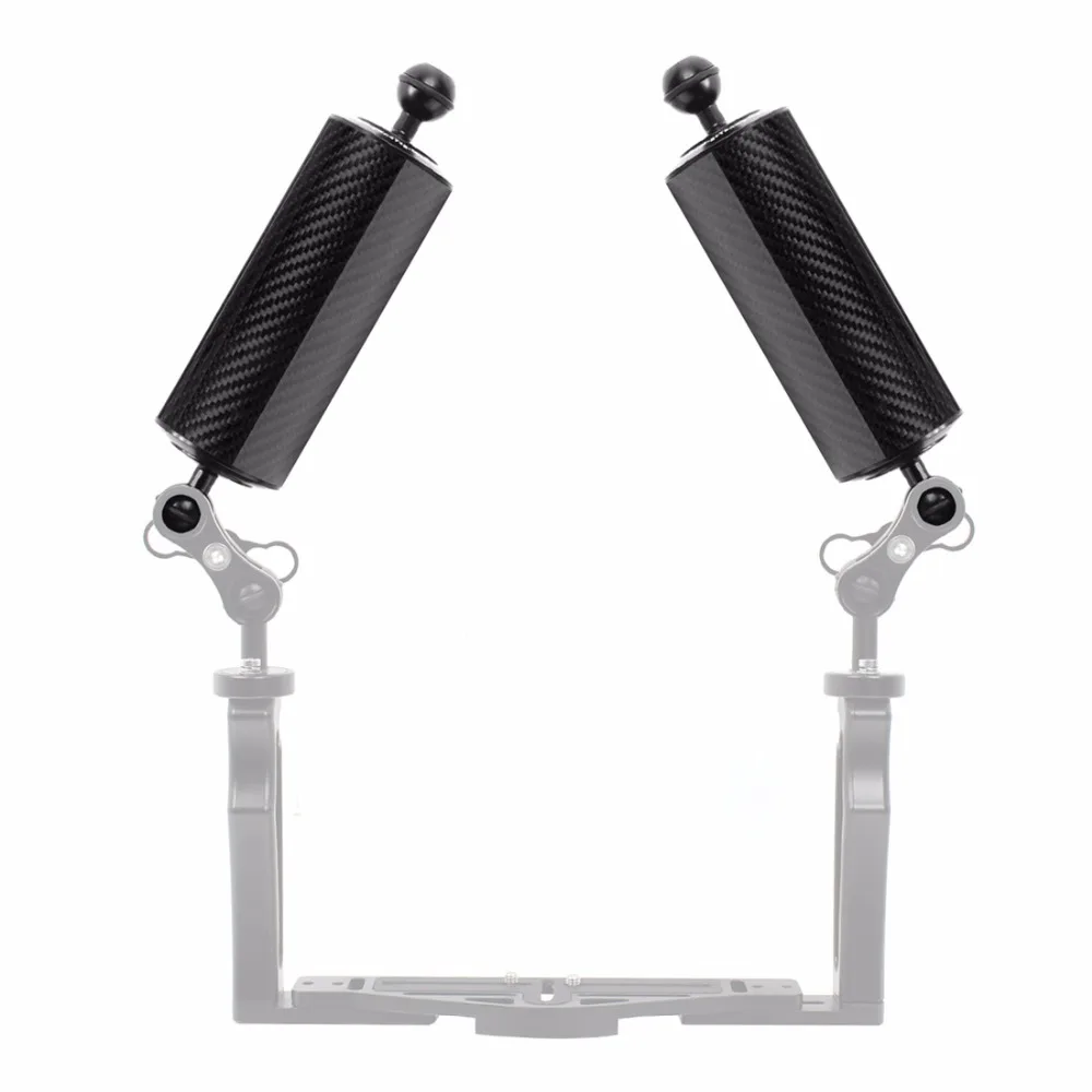 Dd60mm d80mm Unterwasser Kohle faser Float Auftriebs arm Dual 1 Zoll Kugelkopf Kamera Tauch schale 5/8/10/12 Zoll für DSLR-Halterung – Detail 6