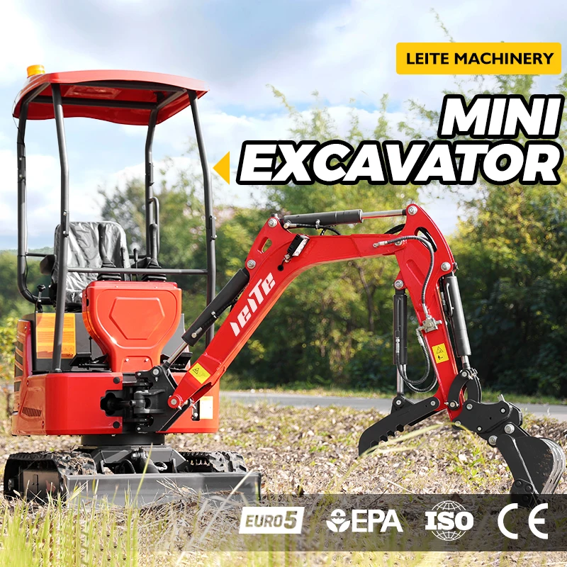 free shipping mini excavators 1ton 1.2ton 1.6ton 1.8ton 2ton mini digger home farm garden Customizable small bagger  for sale