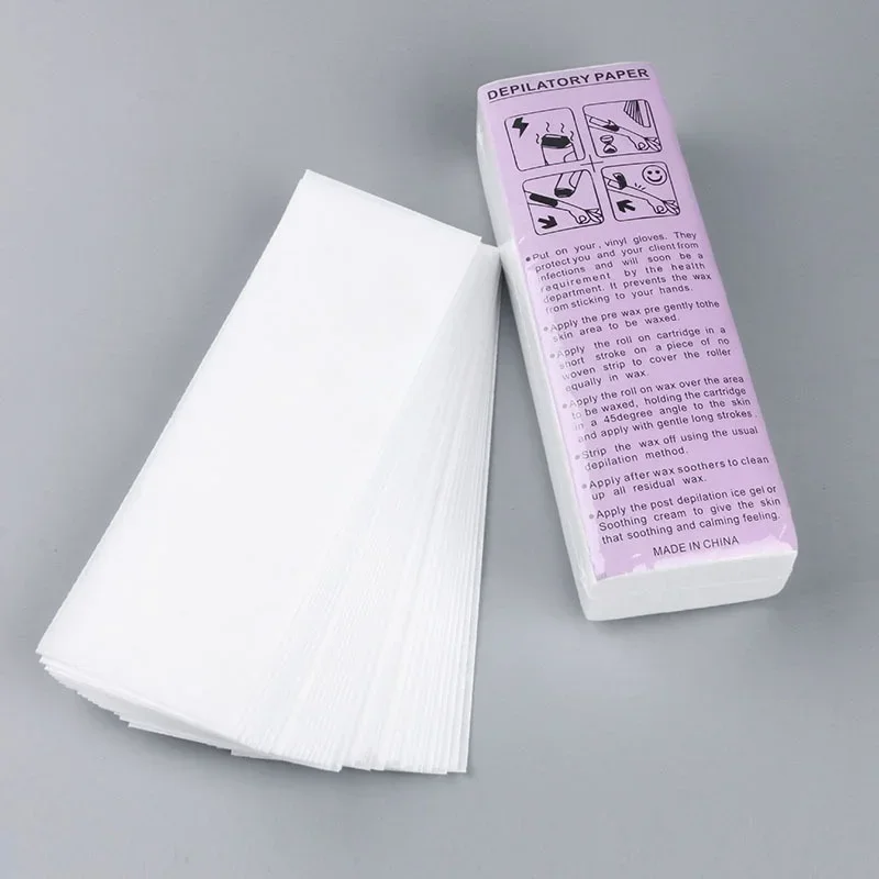 100pcs/set Disposable Hair Removal Wax Paper Non-woven Fabric Paper Beauty Supply Hair Special Wax Removal