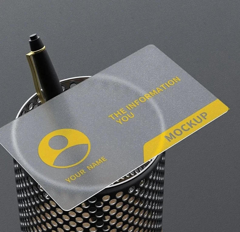

200pcs/500pcs Customized 0.38mm unique PVC business card, transparent waterproof plastic card, single-sided printing