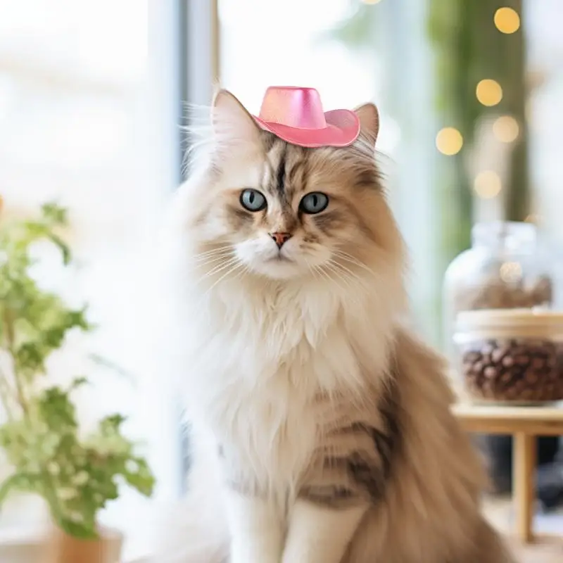 Pet Cowboy Hat Pet Hat Halloween Kitten Hat Shiny Cowboy Hats Small Cowboy Hat Dog Costume Cat Hat Cosplay Prop Western Cowboy