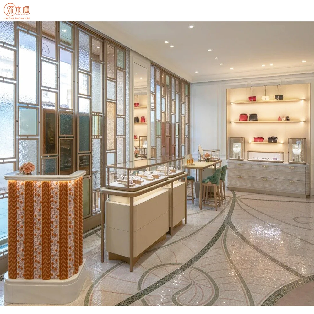 Vitrines de bijoux de luxe personnalisées, fabricant de personnalisation d'affichage de vitrine de bijoux à lumière LED