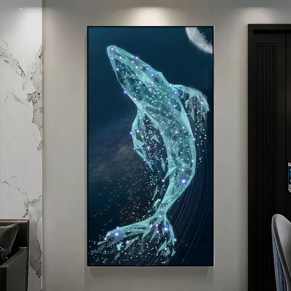 Killer Whale inspirujące diamentowe malowanie Cross zestaw do szycia diamentowe hafty 2023 nowa mozaikowa Art zdjęcia ze strasu Decor