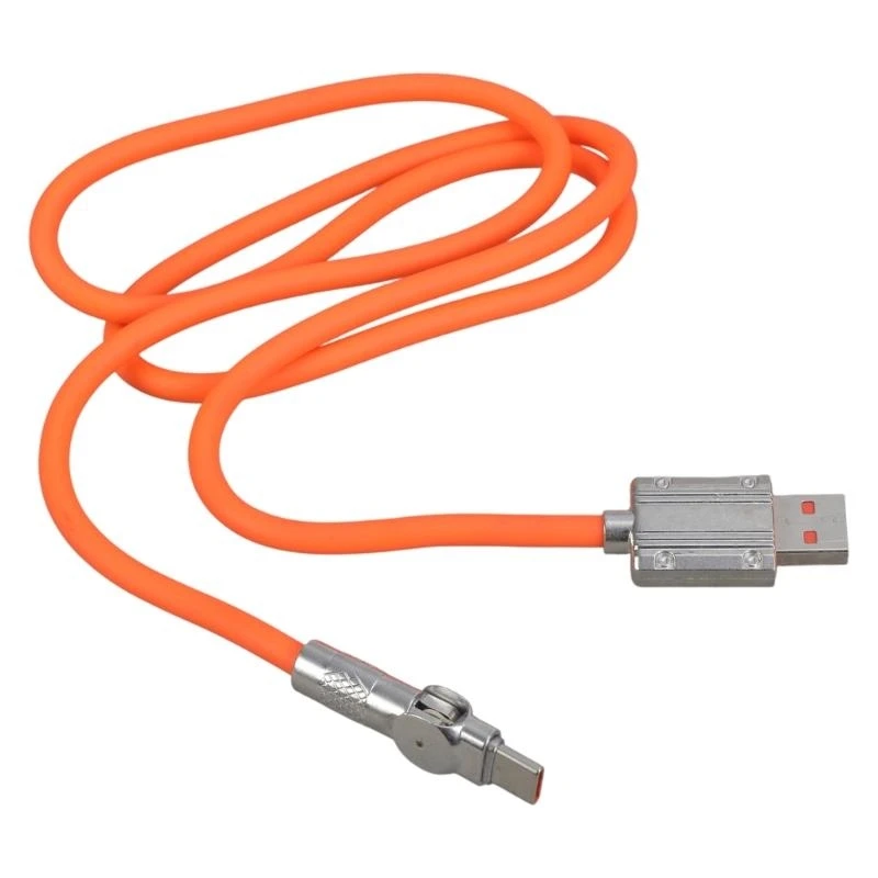 

652F 120W USB to USB C Cable Type C Fast Charging Cable for Cellphone Tablet USB Type C Elbow Cable