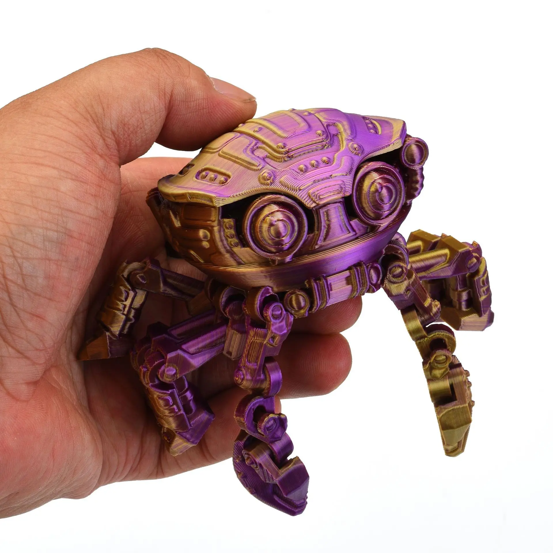 3D printing cyberpunk crab mechanical crab movable joint children's gift toy model with openable lid 2026