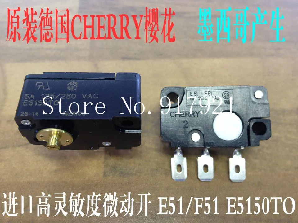 

[ZOB] Немецкий микропереключатель CHERRY E51/F51 E5150TO E5150T0, импортный, высокочувствительный, 6A250V, для монетоприемников --10 шт./лот