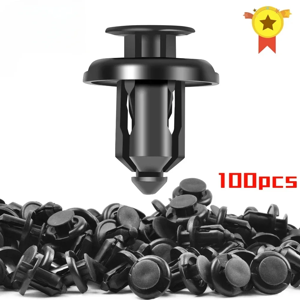 

100PCS Bumper Clips 10mm Push Fender Flare Fastener for Honda CRV CR-V Plastic Rivet Retainer Clips Replace OEM 91503-SZ3-003