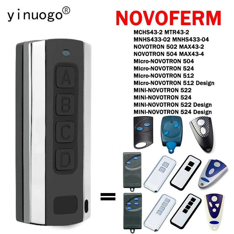 NOVOFERM MINI-NOVOTRON 522 524 / Deslgn Micro-NOVOTRON 504 524 512 Garage Door Remote Control Clone Electric Door Control