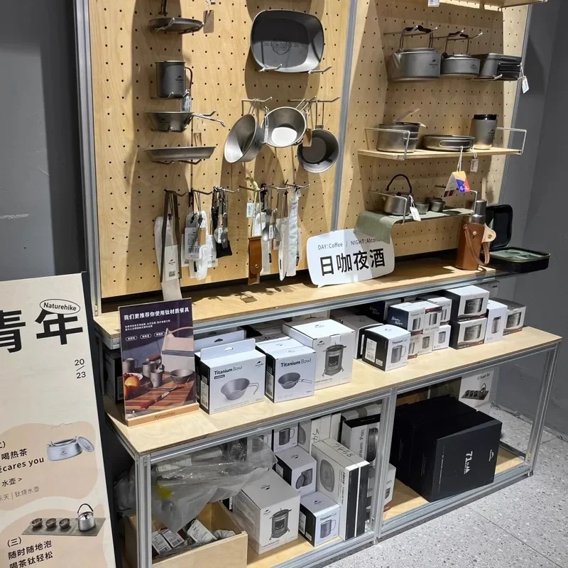 Creative aluminum profile display cabinet sample room storage cabinet floor tool ornament hole plate display