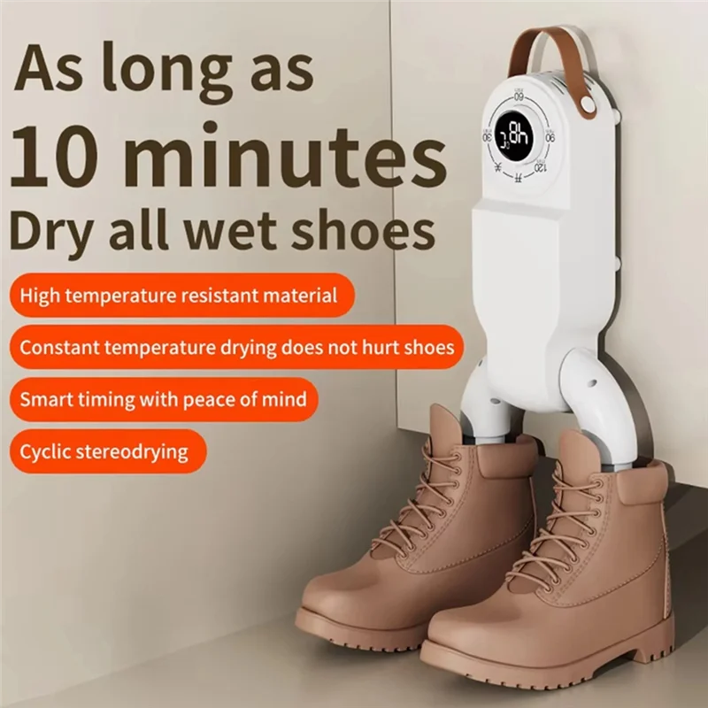

AT28-Shoe Dryer Intelligent Timer Adjustable Dryer Quick Drying Deodorizing Shoe Dryer Household Shoe Warmer Heater