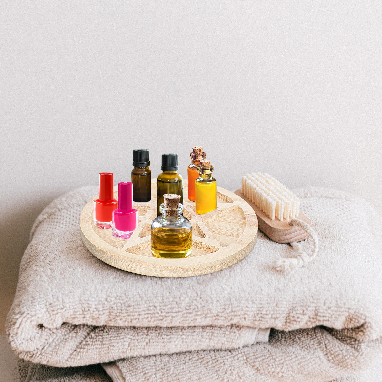 2Pcs Crystal Tray for Essential Oil Bottles Star Design Decorative Storage Dish Home Living Room Bedroom Jewelry Display Stand