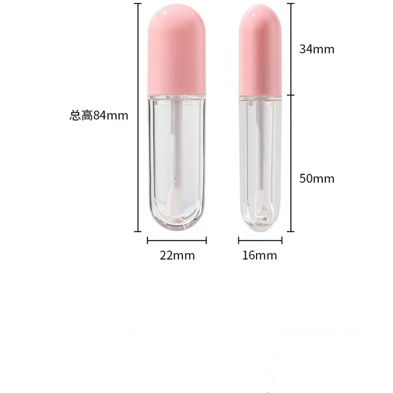 100pcs 4ml Lip Gloss Tube Refillable Mini Lip Balm Bottles Lipstick Containers for Travel Women Girls DIY Makeup