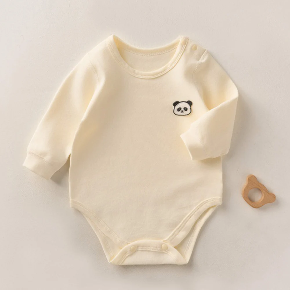 

Baby Long Sleeve Bodysuit Cotton Solid Color Spring Autumn Winter Newborn Clothes Unisex Infant Romper For Boys Girls