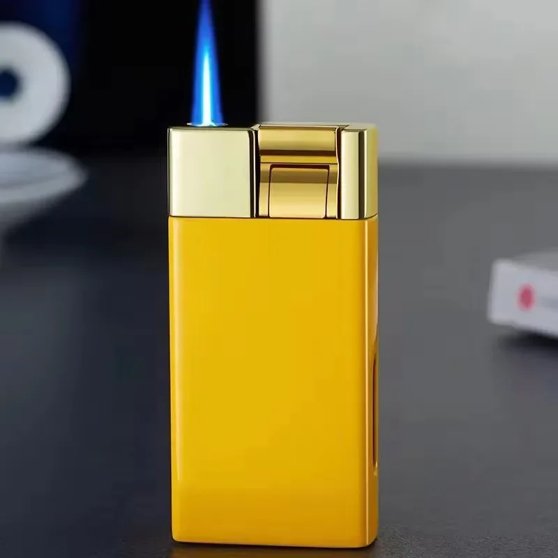 

Leverage Press Ignition Windproof Gas Lighter With Strong Firepower Visible Gas Chamber Portable Cigarette Lighter Men's Gift