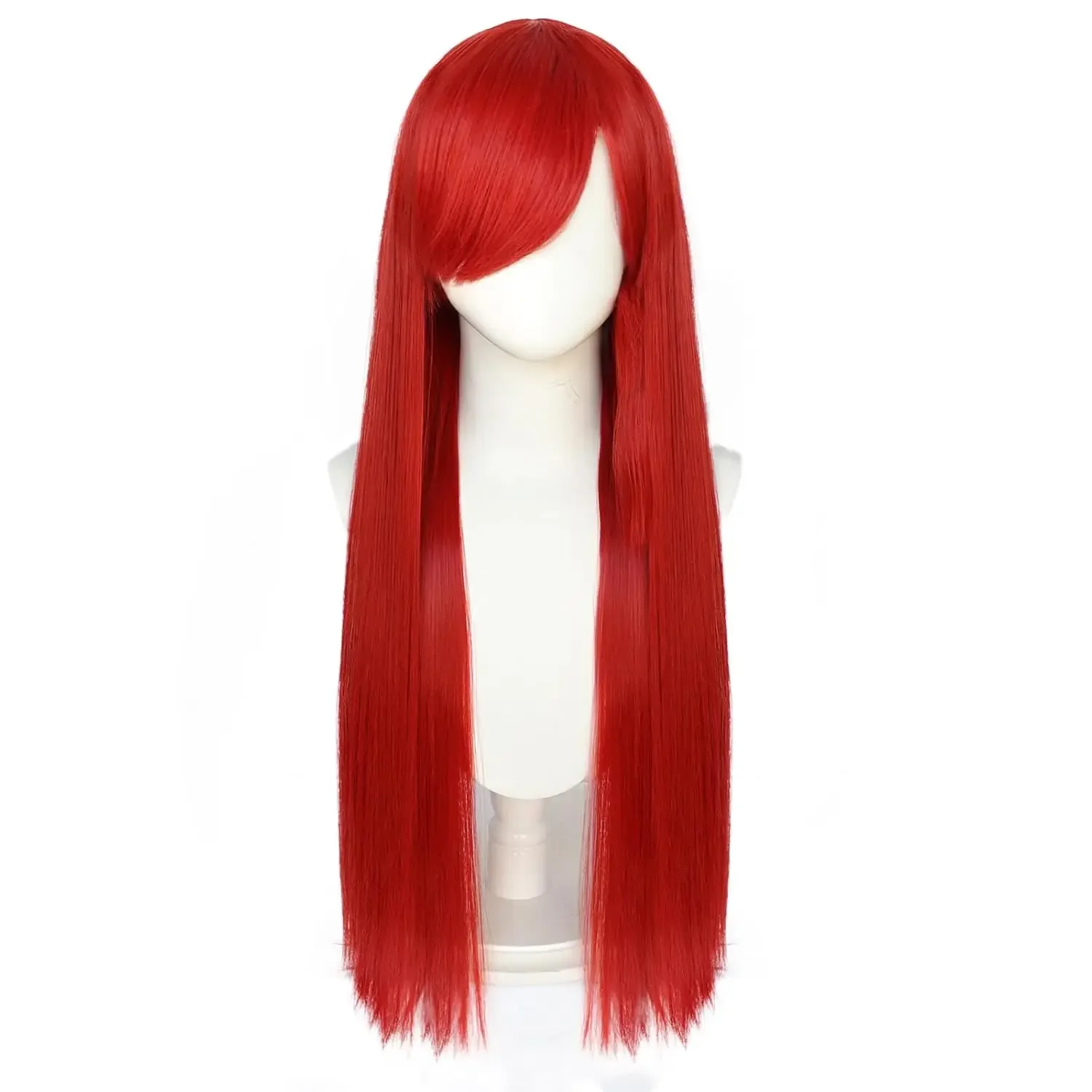 

80cm Red Wigs For Women Halloween Costumes, Peluca Roja Larga Straight Wig Colored Wigs For Anime Cosplay Party, Long Red Wig Wi