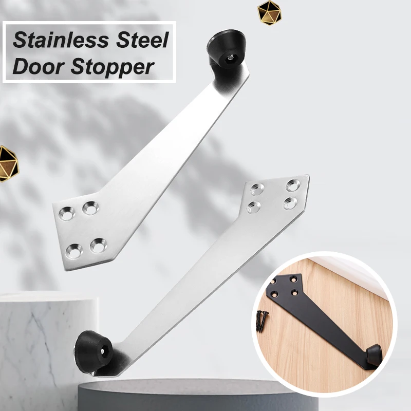 

Stainless Steel Multifunction Open Limiter Door Stopper Rubber Buffer Door Stopper Water-proof Durable Home Hardware Accessories