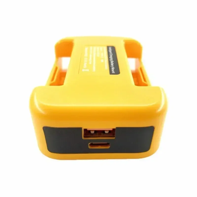 USB Charger Adapter for Dewalt 18V 20V Lithitum Battery Portable Type-C Port Fast Charging Battery Storage Rack Holder Case