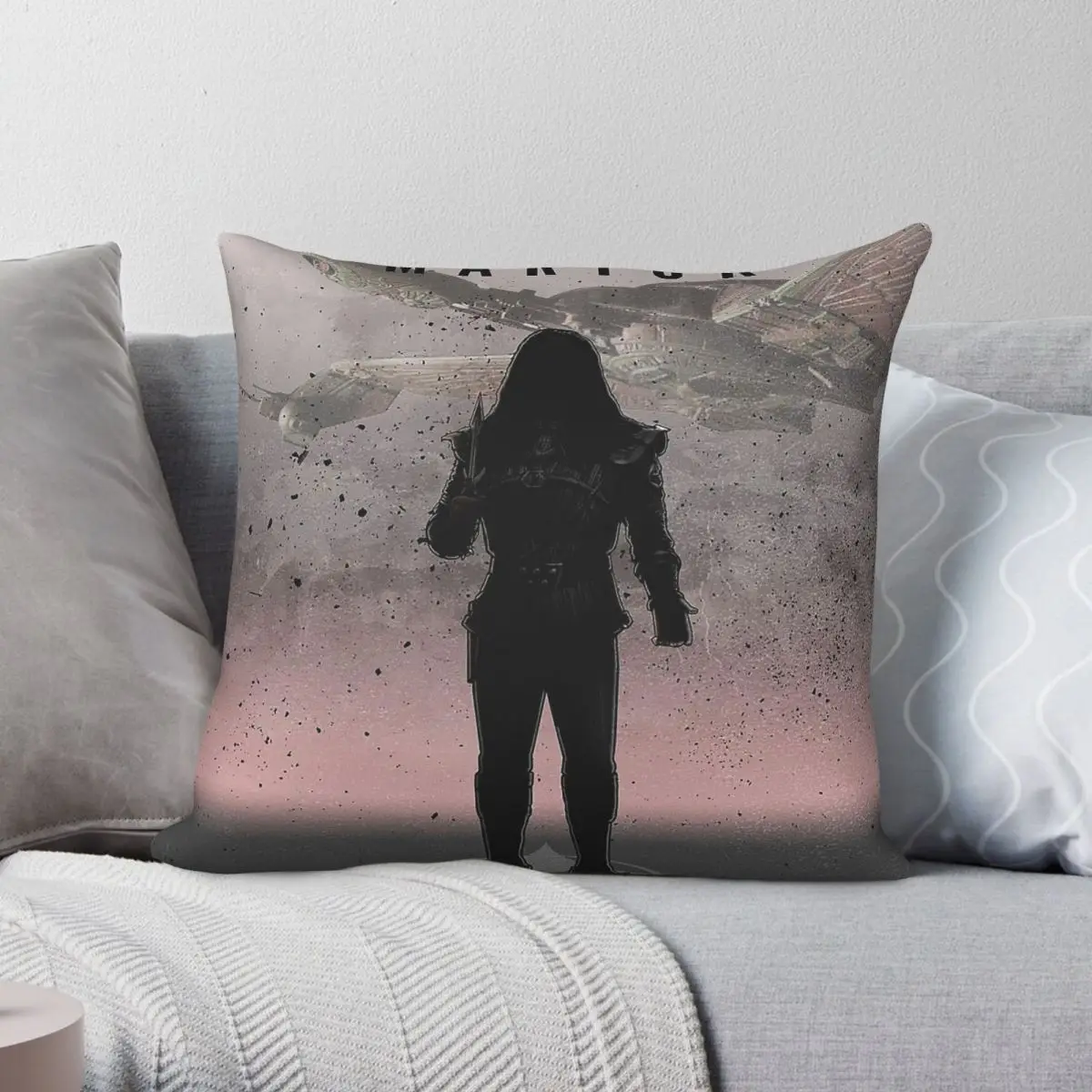 Captains Martok Square Pillowcase Polyester Linen Velvet Creative Zip Decorative Pillow Case Sofa Cushion Cover 45x45