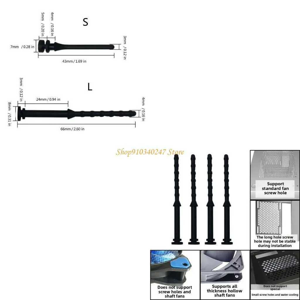 

Q22A Вентилятор охлаждения ПК Силиконовые антивибрационные заклепки Шумоподавляющие резиновые заклепки