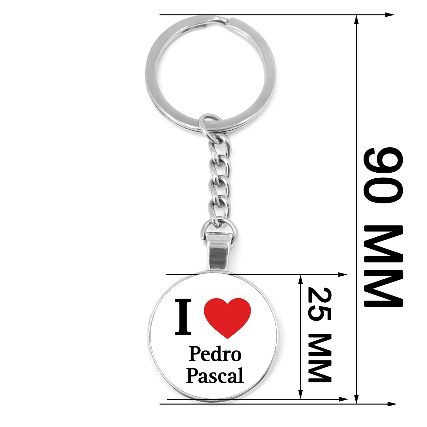 أنا أحب بيدرو باسكال مضحك ميمي المفاتيح الزجاج قلادة ميدالية مفاتيح معدنية حلية اكسسوارات هدية سلاسل المفاتيح مجوهرات المشجعين الهدايا #6