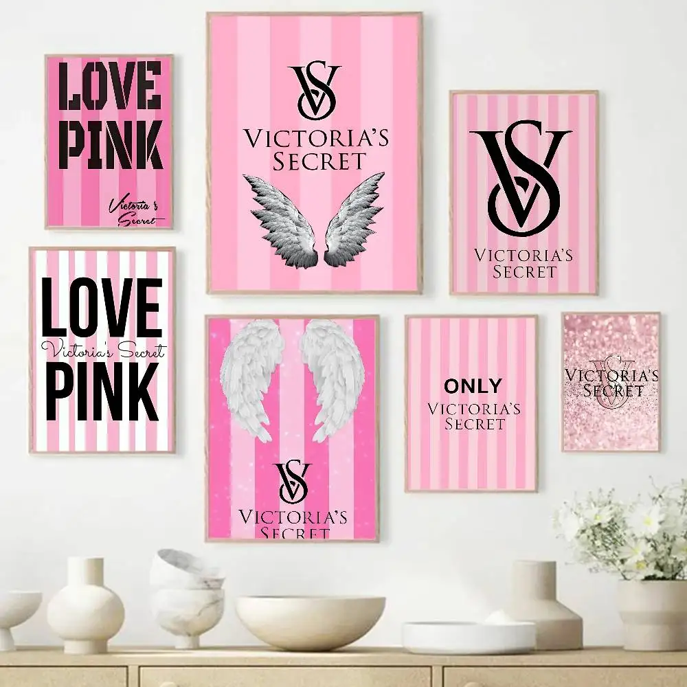 V-Victorias-Fashion-S-Secret Vintage Vintage Posters Sticky Vintage Room Home Bar Cafe Decor Kawaii Room Decor