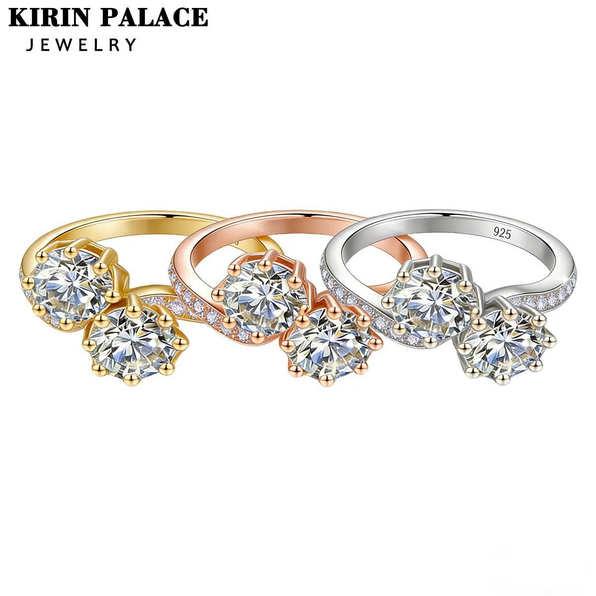 

Сверкающее кольцо Moissani 1,2 карата из стерлингового серебра 925 пробы с позолоченным бриллиантом 18 карат, роскошное атмосферное кольцо для женщин, помолвочные свадебные подарки