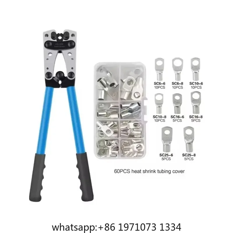 Portable cable manual crimping tool HX-50B crimping pliers 6-50mm ²/  10-0 ferrule terminal crimper hexagonal wiring pliers view 3