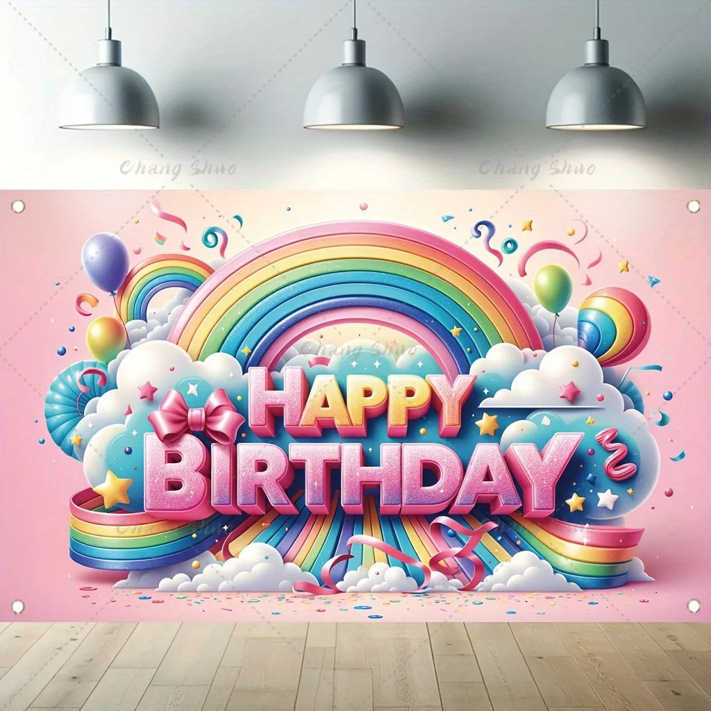 

Mocsicka Photography Background Dream Arch Rainbow Balloon Decor Girls Kids Birthday Party Cake Smash Backdrop Photo Studio