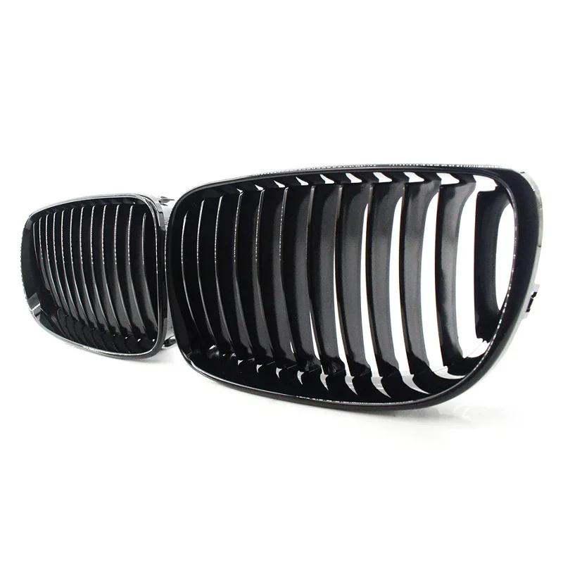 For BMW E81 E87 E82 E88 128I 130I 135I Car Front Bumper Kidney Grille Racing Grills Grilles Gloss Black Single Slats Grill 07-11