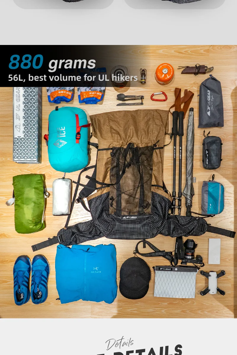 Mochila de caminhada ultraleve pacote de acampamento mochila de viagem mochilas de trekking